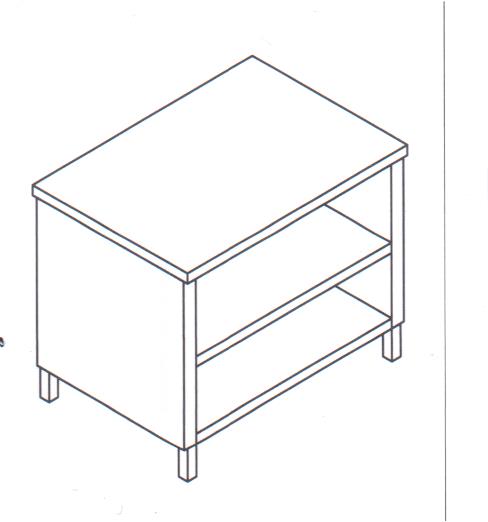 TAVOLO ACCIAIO 100X60X85 ARMADIATO A GIORNO CON RIPIANO