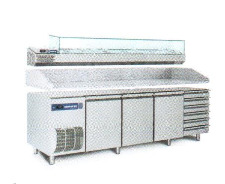 TAVOLO REFRIGERATO MOD. PIZZA TP3CPPGTN - immagine 2