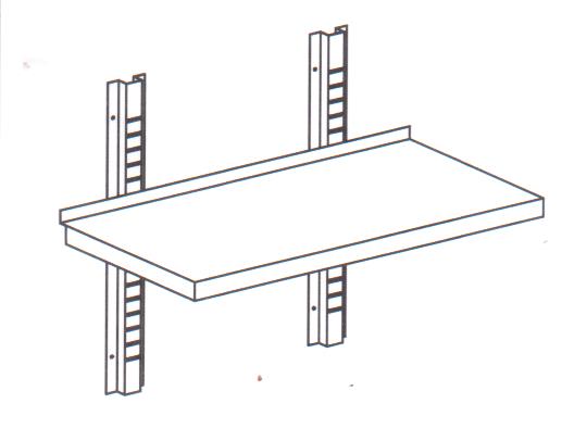 MENSOLA ACCIAIO 180X40 CON CREMAGLIERA