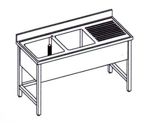 LAVATOIO ACCIAIO MOD. ELGE2VGDX14/6